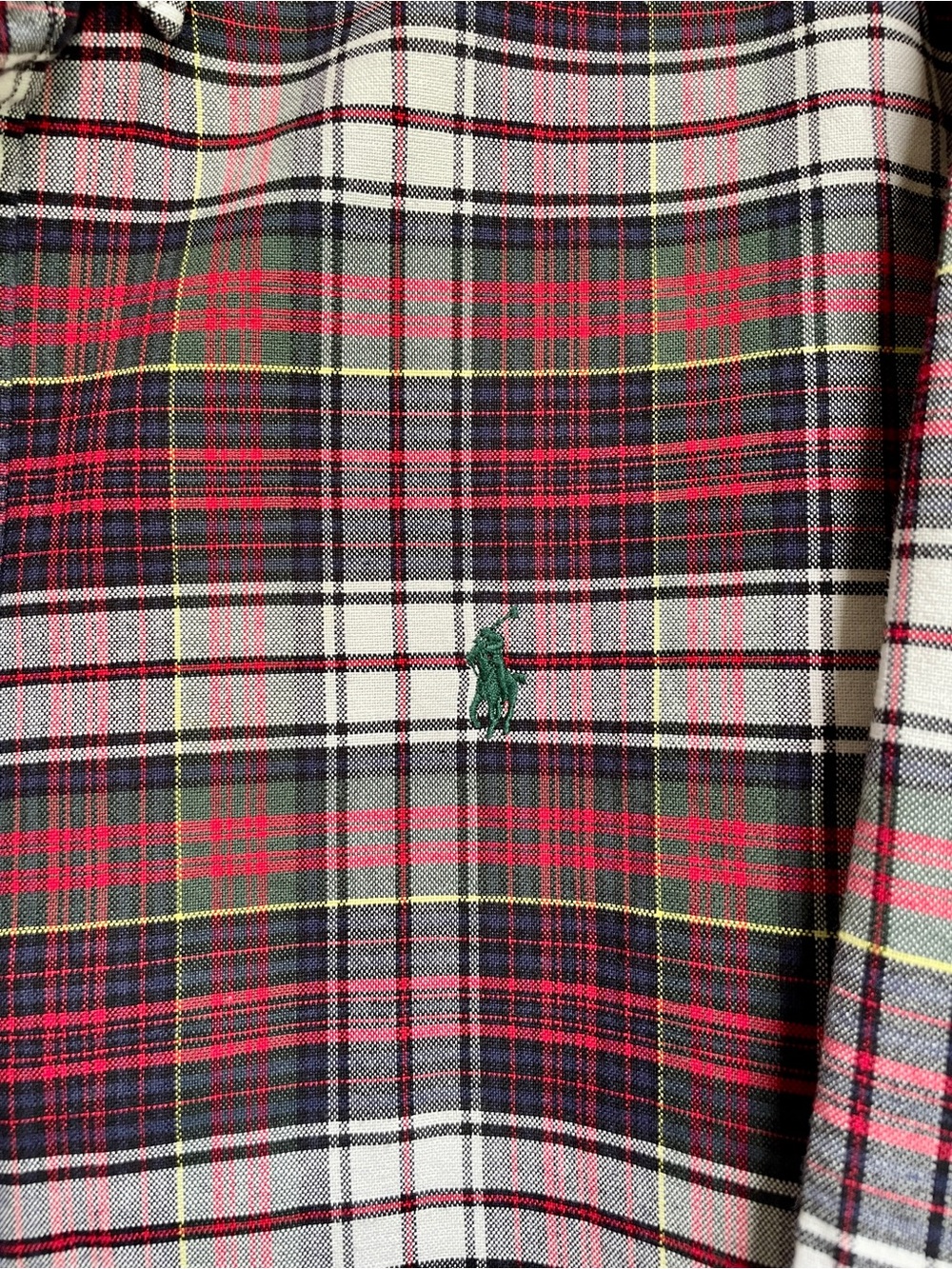 Ralph Lauren Plaid Button Front Shirt Large Classic Cotton EUC Extra Buttons - Picture 5 of 8